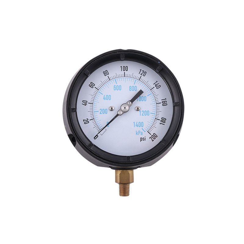 Radial Pressure Gauge 113mm Polypropylene Case Copper Connector Glass Face for HVAC Systems - Image 5