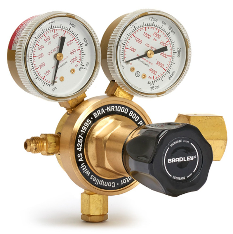 Single Stage Nitrogen Regulator with Dual Pressure Gauges (1600 kPa Inlet, 30000 kPa Outlet) for Argon/CO2/Inert Gases - Image 5