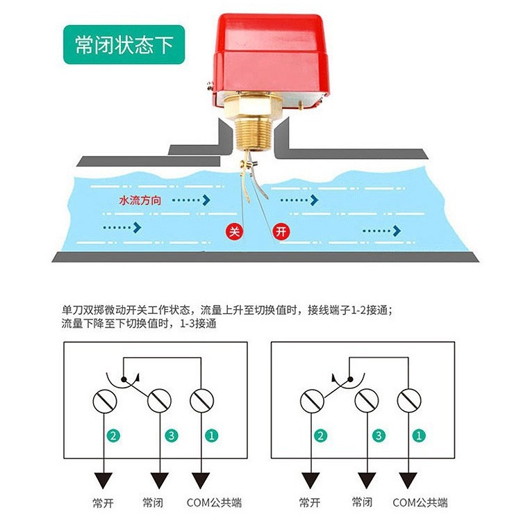 Flow Control Switch Bidirectional Paddle Type (High Temperature 250°C, Sensitive Sensing, Water Shortage Protection) for HVAC Systems - Image 4
