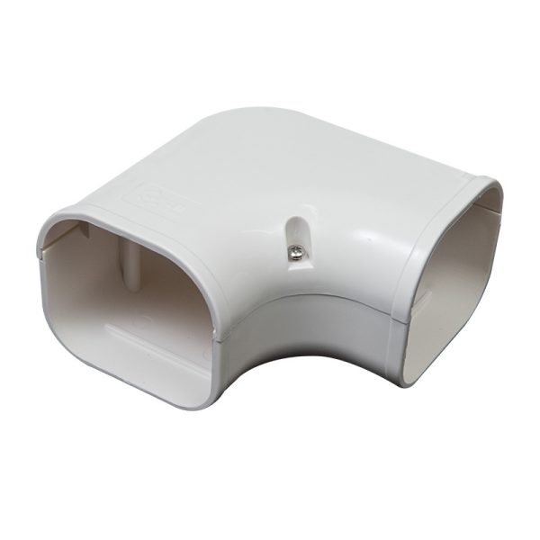 Horizontal Bend PVC Air Conditioner Duct Cover HL75-3 75x65mm for HVAC Line Set Installation for He Ling Systems - Imej 5