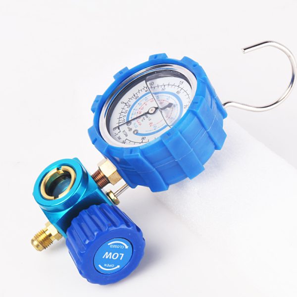Refrigerant Manifold Gauge Set (R410A, R134a, R22) - High Pressure & Low Pressure Visible Oil Gauges for HVAC A/C Charging System - Изображение 5