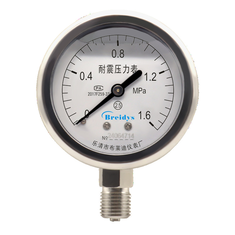 Breidys YN60 Stainless Steel Pressure Gauge 0-1.6MPa For Water, Air, Oil Pressure Systems - Image 5
