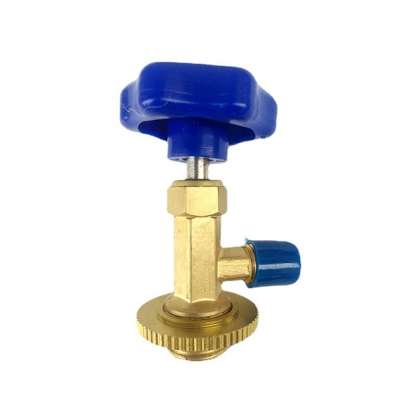 Refrigerant Can Tap Valve R134A - Brass Body with Blue Knob - For HVAC Refrigeration Charging - 이미지 4