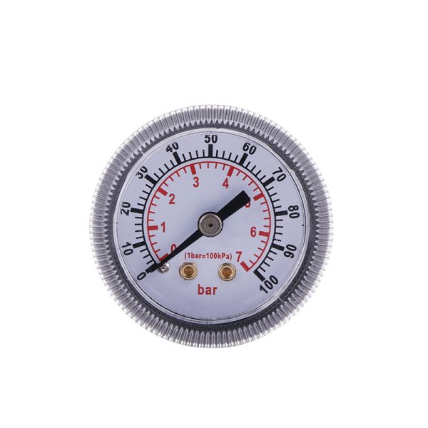 General Black Iron Case Pressure Gauge with Copper Connector (40mm, 0-100bar/psi, Axial Connection) - Image 5