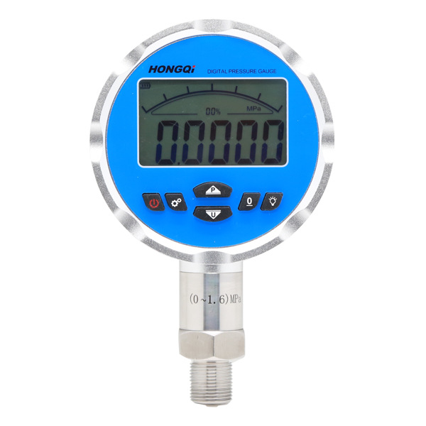 Hongqi HQ-711 Digital Pressure Gauge Stainless Steel Precision Display Meter Axial Radial Manometer - Image 5