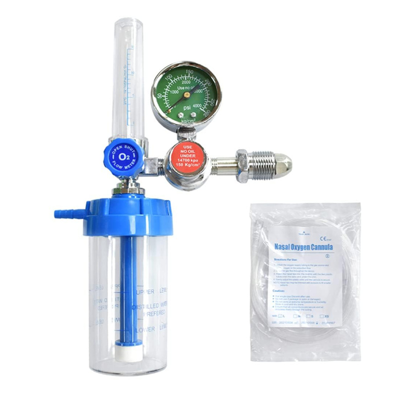 Medical Oxygen Inhaler with Flow Meter & Pressure Gauge 0-25 MPa, 1-15 L/min Humidifier Bottle Regulator for Oxygen Therapy - Image 5