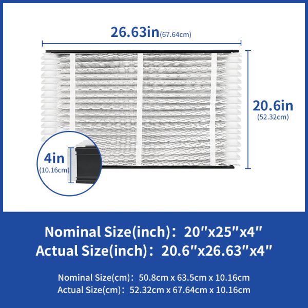 Replacement Air Filter for AprilAire 213 HVAC System, MERV13 20x25x4 (2-Pack) - Gambar 5