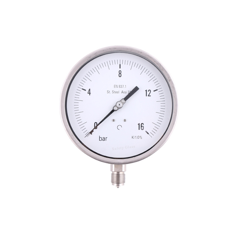 Radial All-Steel Welded Pressure Gauge (160mm, 0-16 bar, 1.0% Accuracy) for Industrial HVAC Systems, Part No. YB160B - Image 5