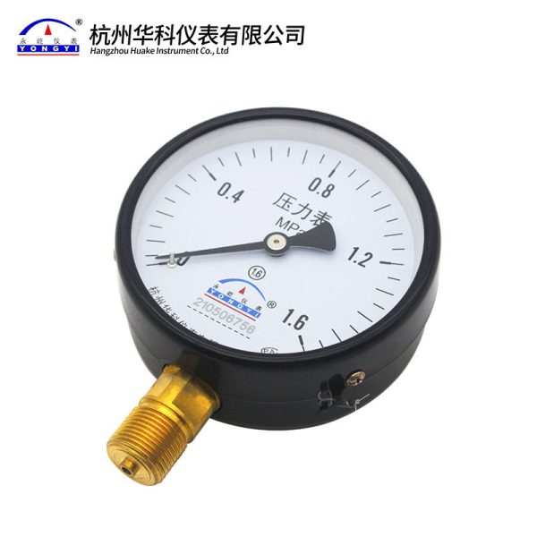 Axial Pressure Gauge Y100 (0-1.6 MPa, 1.6 Accuracy) for Water, Hydraulic, Oil, Air Systems - Изображение 4