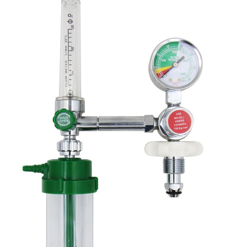 Medical Oxygen Regulator with Flow Meter (0-15L/min) and Pressure Gauge (0-4000 PSI/0-240 kg/cm²) for Oxygen Cylinders - Image 5