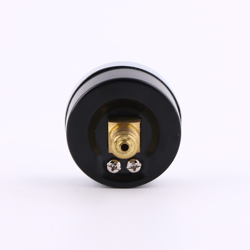 Axial Pressure Gauge 40mm Black Iron Case Plated Ring 0-12bar/psi for General HVAC Systems - Image 4