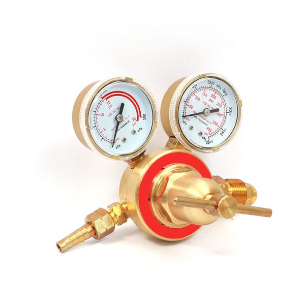 Yongheng Copper Oxygen Pressure Reducer Regulator Valve HM-OX01 for Welding Cutting - Gambar 5