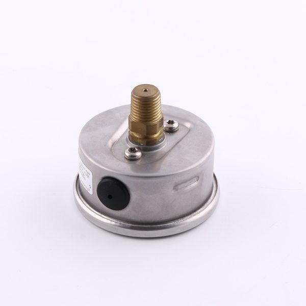 Oil Filled Pressure Gauge 50mm Axial Stainless Steel Case Copper Joint (0-10bar/140psi, 1.6% Accuracy) for HVAC Systems, Replaces YN50CL2 - Imej 4