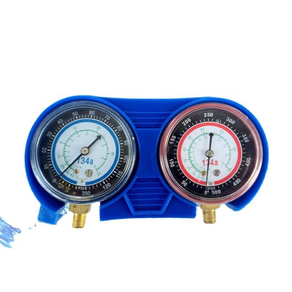 SONGLIN R134a HVAC Refrigeration Manifold Gauge Set (0-350 PSI on low, 0-500 PSI on high) for HVAC Systems - Imej 5
