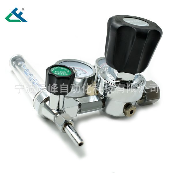 Argon Gas Pressure Regulator AR-02 with Flow Meter and Dual Gauges for Gas System Replaces Standard Reducers - Imej 4