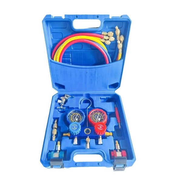Manifold Gauge Set R22 R134a R410a A/C Refrigerant Charging Kit for Home Auto HVAC Systems - Image 5