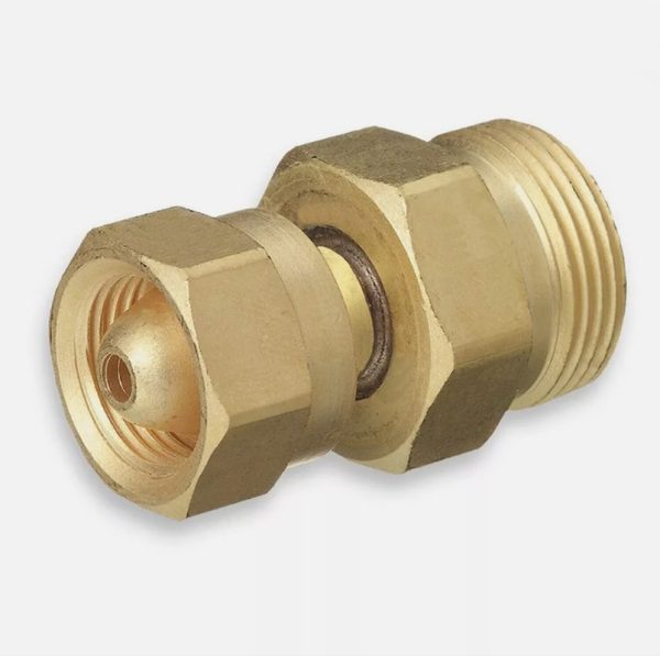 Brass Acetylene Cylinder to Regulator Adapter (CGA200), for QF-2/QF-2C/CGA540/CGA540B regulators - Imej 4