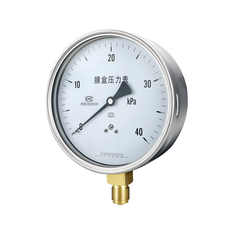 Membrane Box Pressure Gauge YE150 Stainless Steel Micro Pressure Positive Negative Vacuum KPa Meter for Natural Gas Pressure Measurement - Image 5