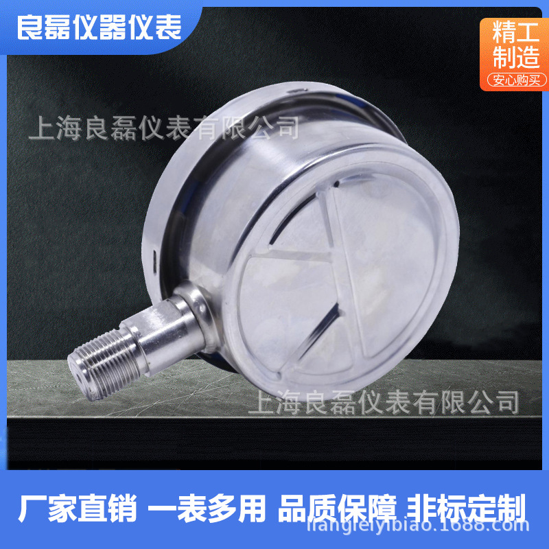 Lianglei Stainless Steel Pressure Gauge Y100-B-F-Z (0-1 MPa, OCr17Ni12Mo2) for HVAC Systems - Image 4