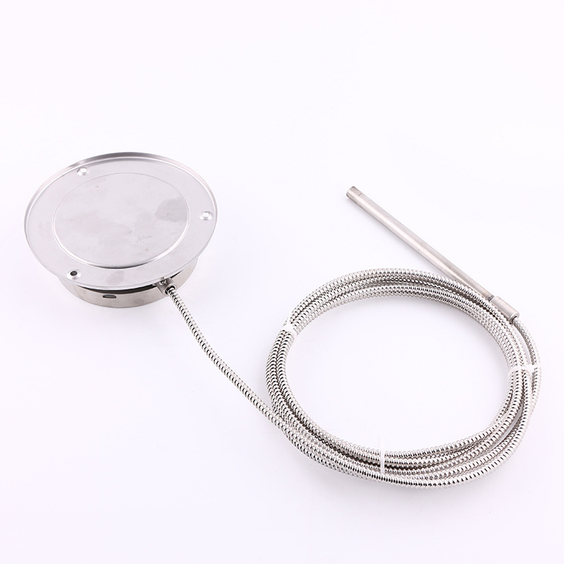Industrial Pressure Type Temperature Gauge with Capillary Tube 100mm Radial Full Steel for HVAC Systems - Image 4