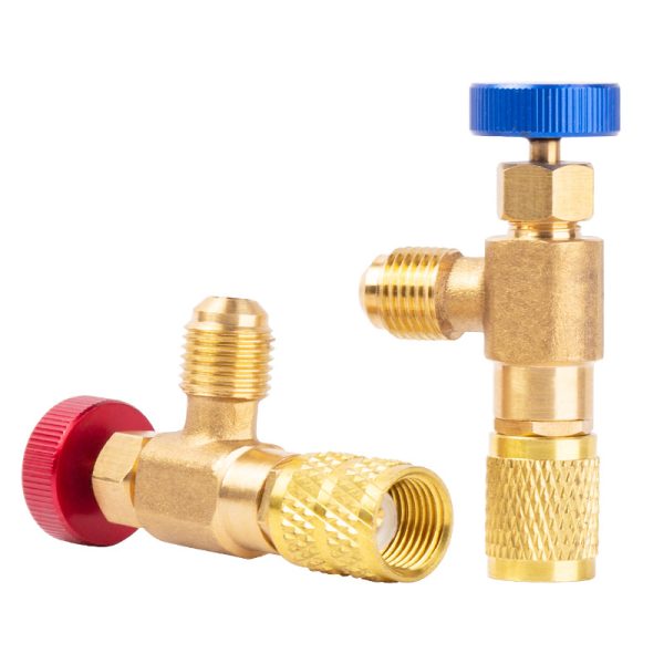 HVAC Charging Safety Valve (Pure Copper, Anti-Freeze) for R22 R410 R32 Refrigerant Systems, AC Freon Charging Tool - Imagem 5