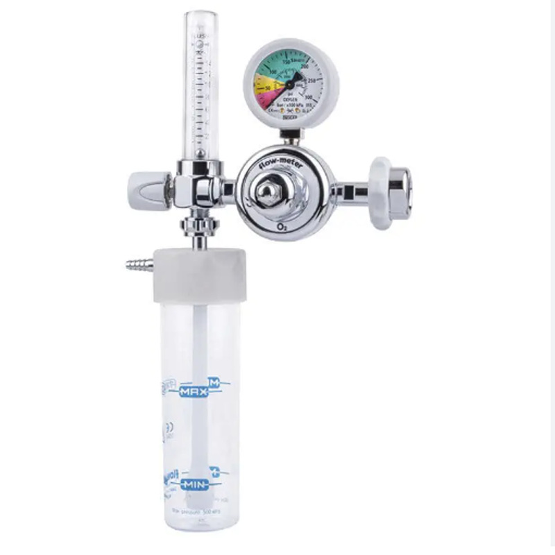 Medical Oxygen Regulator Flowmeter with Humidifier Bottle (0-10 L/min, YR-883) for Oxygen Cylinders - Image 4
