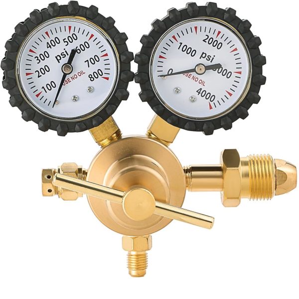 All-Copper High Pressure Nitrogen Regulator CGA580 for HVAC Refrigerant Charging with Dual Gauges - 이미지 4