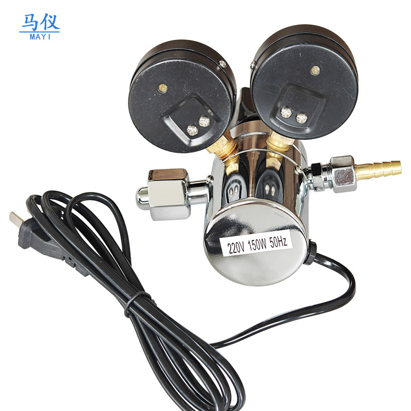 CO2 Electric Heating Pressure Reducer YQT-80L Dual Stage Carbon Dioxide Regulator with Pressure Gauges for Industrial - Image 4