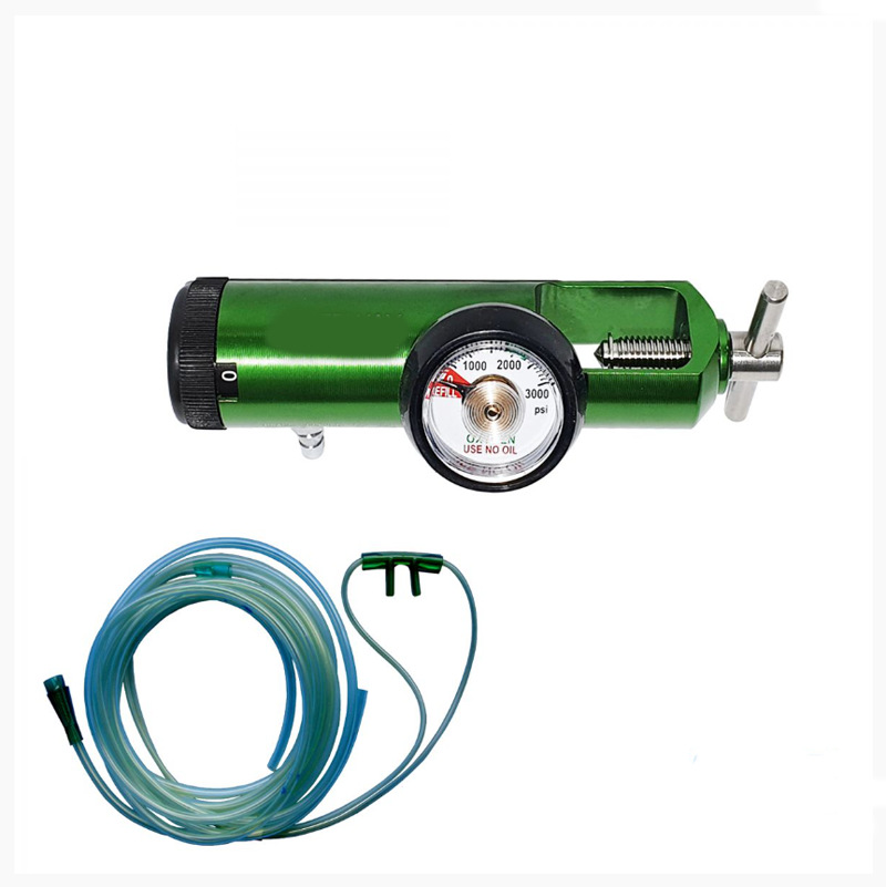 Medical Oxygen Regulator Flow Meter Pressure Gauge with Humidifier Bottle and Nasal Cannula for Oxygen Cylinder - Image 4