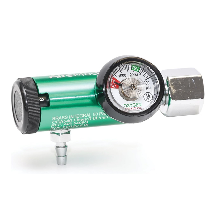 Medical Oxygen Regulator CGA870 Pin Index Oxygen Pressure Reducer with Humidifier Bottle and Nasal Cannula Hose for Oxygen Therapy Replaces WQ-001 - Image 5