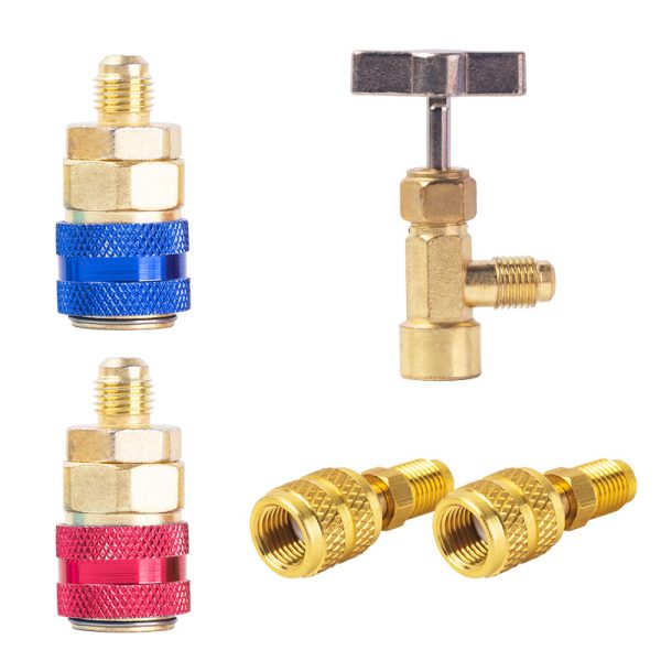 Automotive AC Refrigerant Manifold Gauge Set (R22 R410 R404A R134a Compatible) for HVAC System Recharge & Diagnostic, Replaces Standard AC Gauges - 이미지 4