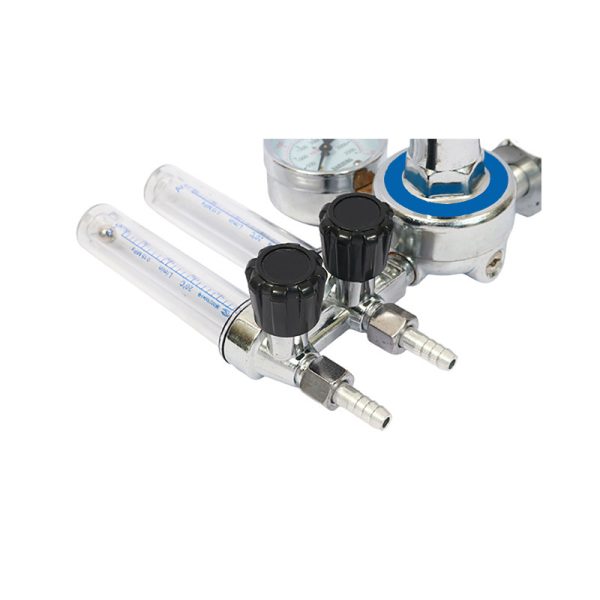 YongHeng HB-AR-b Brass Argon CO2 Pressure Reducer Regulator Dual Gauge High Precision Durable for Welding Gas Tanks - Image 4
