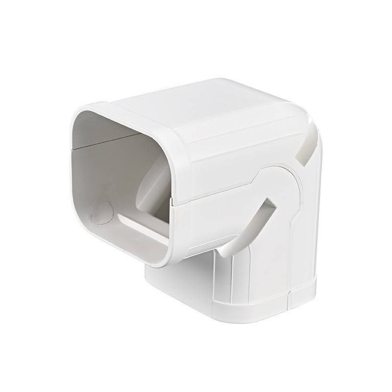 PVC Air Conditioner Line Set Cover Vertical Bend Elbow Corner (White, 111/133/115mm) for Mini Split HVAC Systems, Replaces Sunseeds WTG8065-E - Image 5