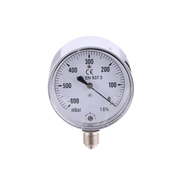 YE63V 63mm Electroplated Housing Diaphragm Vacuum Pressure Gauge (-600mbar to 0) for HVAC Systems Replaces OEM Parts - Imagem 5