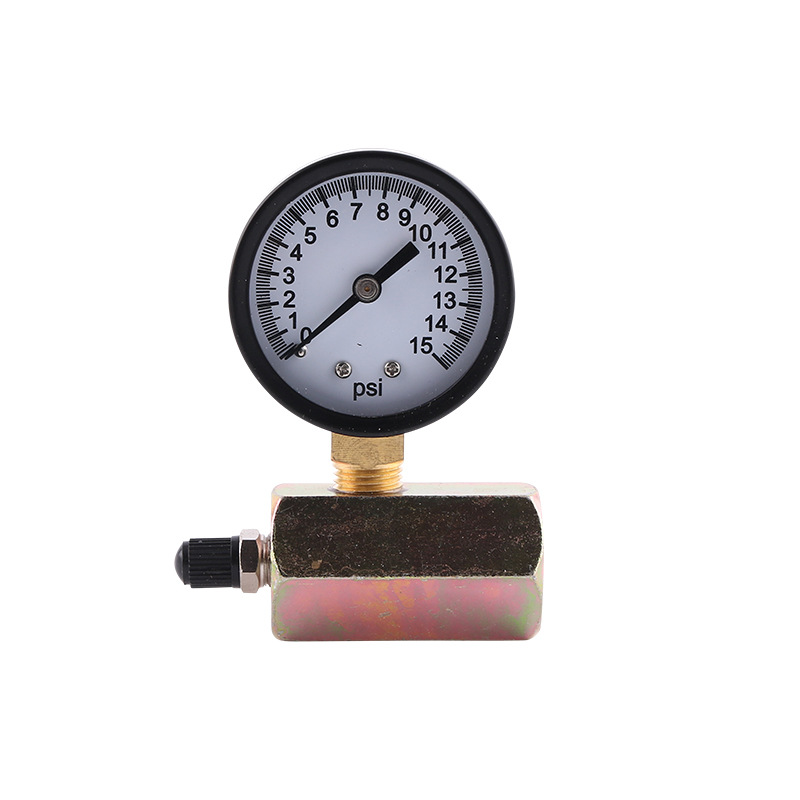 NINE CONTINENTS 2.0" Gas Pressure Gauge 0-15psi with Galvanized Valve Body YG3/4-11 for Pipe Systems - Image 5