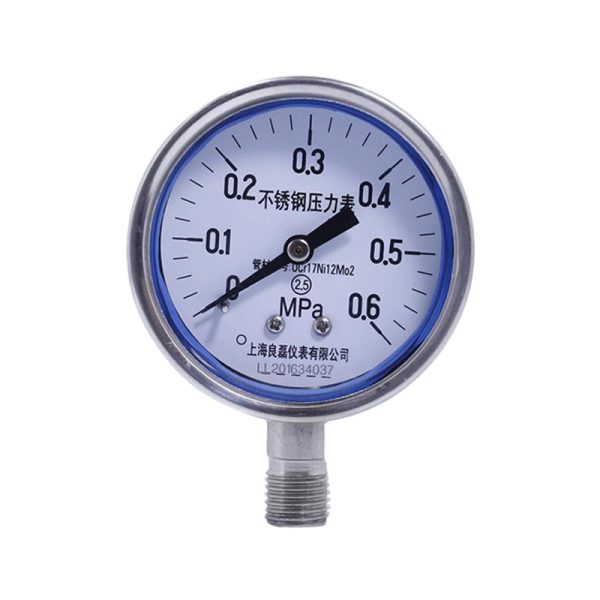 304 Stainless Steel Pressure Gauge Y60BF (0-0.6MPa, -0.1-0MPa) for Vacuum Negative Pressure Explosive Applications - Изображение 5