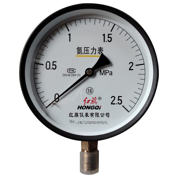 Hongqi YA-150 Ammonia Pressure Gauge Meter -0.1~60MPa Range 1.6% Accuracy Industrial Grade M20*1.5 Connection - 이미지 5