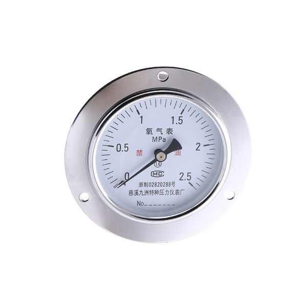 100mm Axial Oxygen Pressure Gauge (0-2.5 MPa, 1.6% Accuracy) for HVAC Systems - 이미지 5