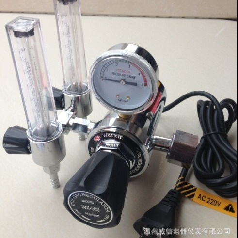 CO2 Gas Regulator Dual Flow Meter WX-503 (0-25 PM) for MIG TIG Welding Heated CO2 Tanks - Image 4