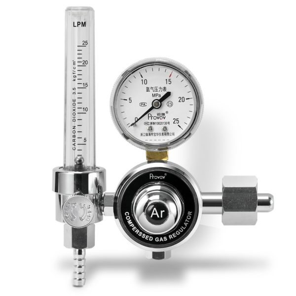 Provov Argon Gas Pressure Reducer Regulator with Flow Meter and Dual Gauge (25L) - 이미지 4