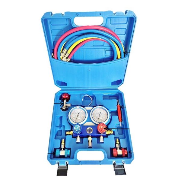 R134a Manifold Gauge Set Dual Core with Metal Handles & Anti-Vibration Protector for Car A/C Refrigerant Charging - Изображение 5