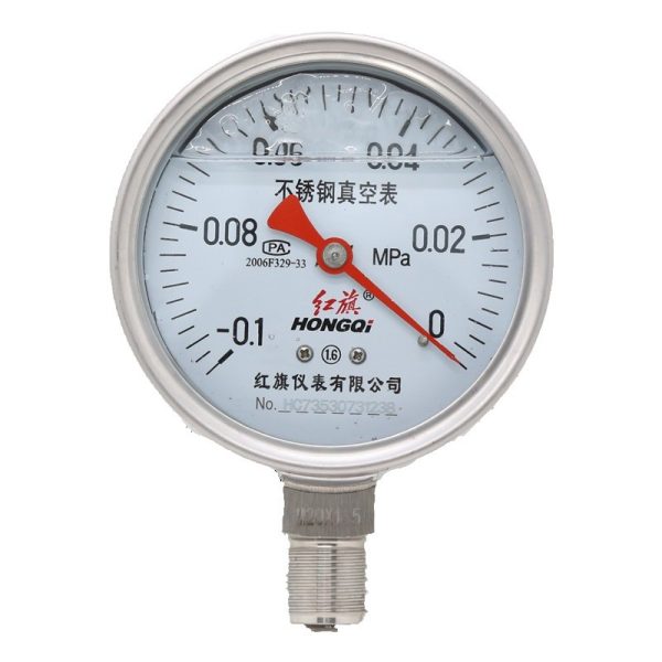 Hongqi YTN-100BF Stainless Steel Pressure Gauge - Shockproof, Corrosion Resistant, High Temperature, Negative Pressure Options - Изображение 5