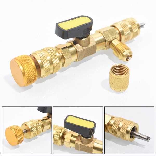 HVAC Valve Core Removal Tool (Brass Construction) for R22 R410 Systems - No Shut Down, Valve Control, Pressure Operation Tool - 이미지 4