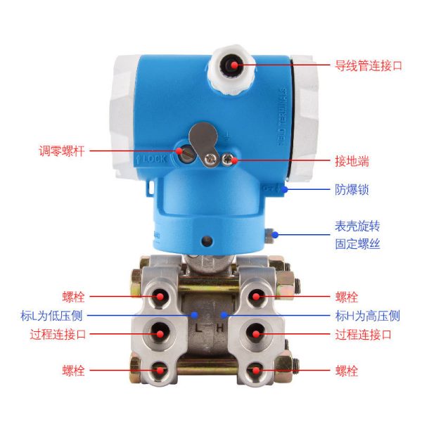 Mengchuan Instrument Differential Pressure Transmitter LCD 0.075 Accuracy (0-10mPa, Corrosion Resistant) for Hydropressure, Air, Oil Pressure, Mechanical System - Изображение 4