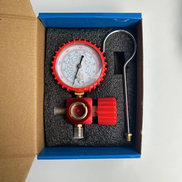 Aluminum Manifold Gauge Set (0-35kg/cm2 Low Pressure, 0-55kg/cm2 High Pressure) with R22/R134a/R404/R410a Compatibility for HVAC AC Refrigerant Charging - Image 4