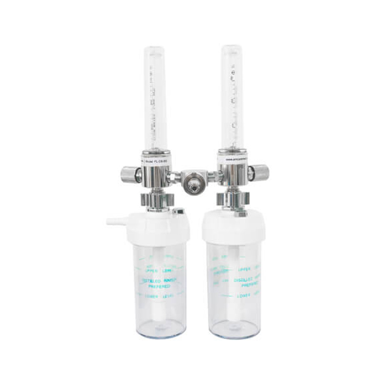 Dual Oxygen Flowmeter with Humidifier Bottle and Conversion Joint - 0-15 L/min for Anesthesia Equipment, Replaces ATOR-1 - Image 4