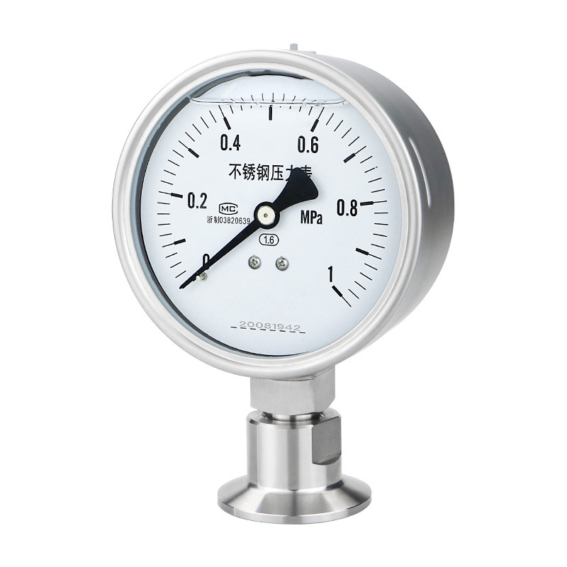 Sanitary Diaphragm Pressure Gauge YTP100BF Stainless Steel Clamp Quick Mount Pressure Gauge 50.5mm - Image 5