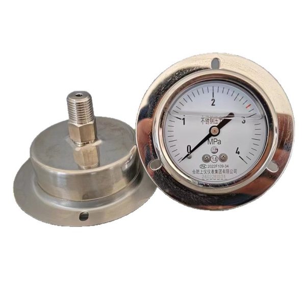 Stainless Steel Axial Edge Pressure Gauge YFN-60HZT (M14*1.5, Anti-Corrosion, Anti-Vibration, Customizable Range) for HVAC Systems, Replaces YTFN-63HZT - Изображение 5