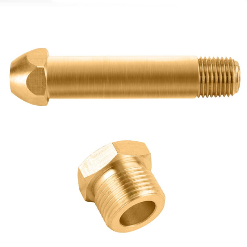 Brass Oxygen Regulator Inlet Stem Inlet Adapter Outlet Nut Rod Hose Connector Nipple & Nut (W055*15*4*Copper) for Oxygen Gas Systems - Image 4