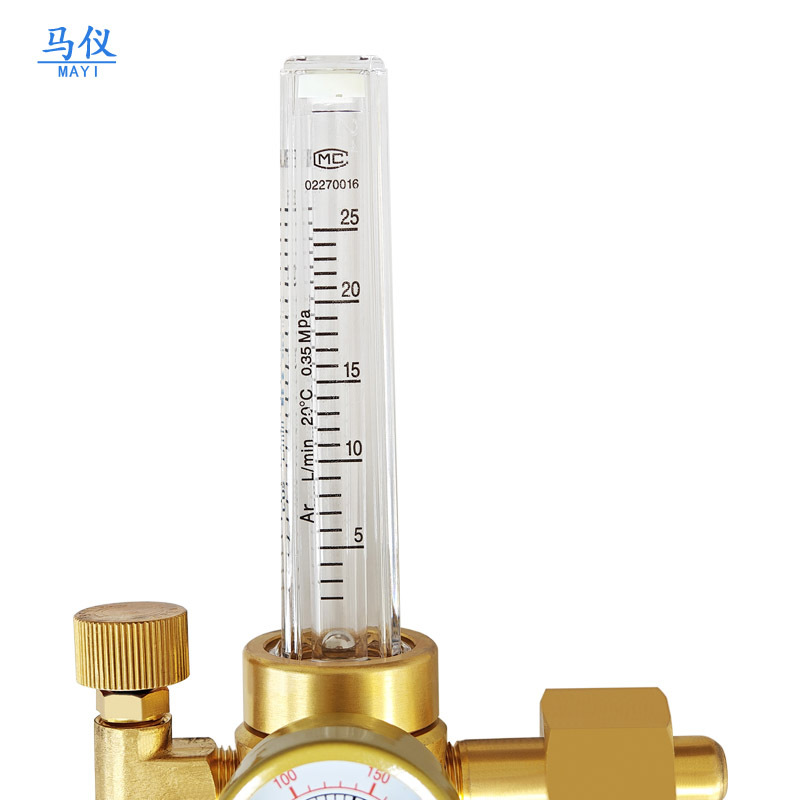 Brass Argon CO2 Mixed Gas Regulator Single-Stage Pressure Reducer with Flow Meter 0-25 L/min for Welding - Image 4